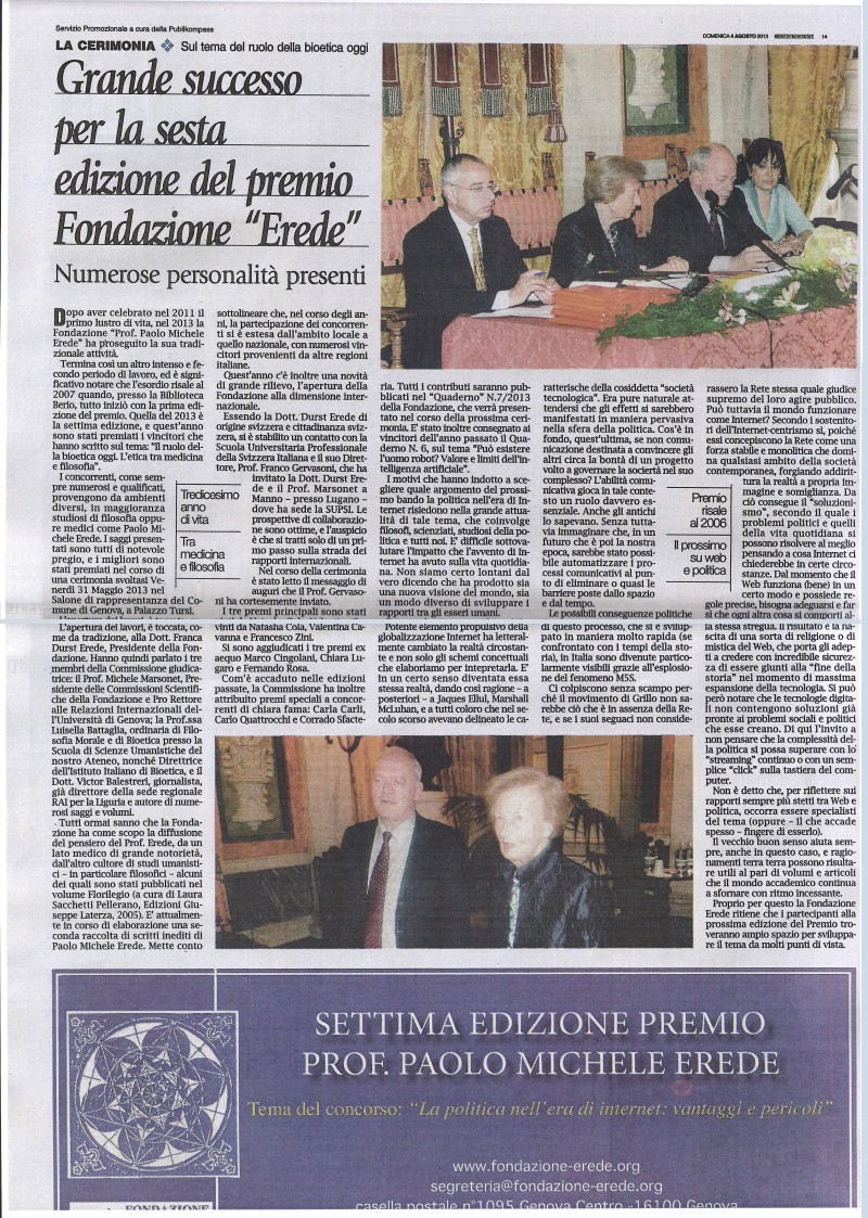 Corriere Mercantile Domenica 4 Agosto 2013